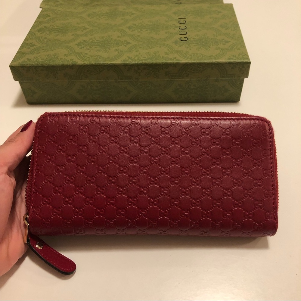 Authentic Gucci Microguccissima Continental Flap … - image 4